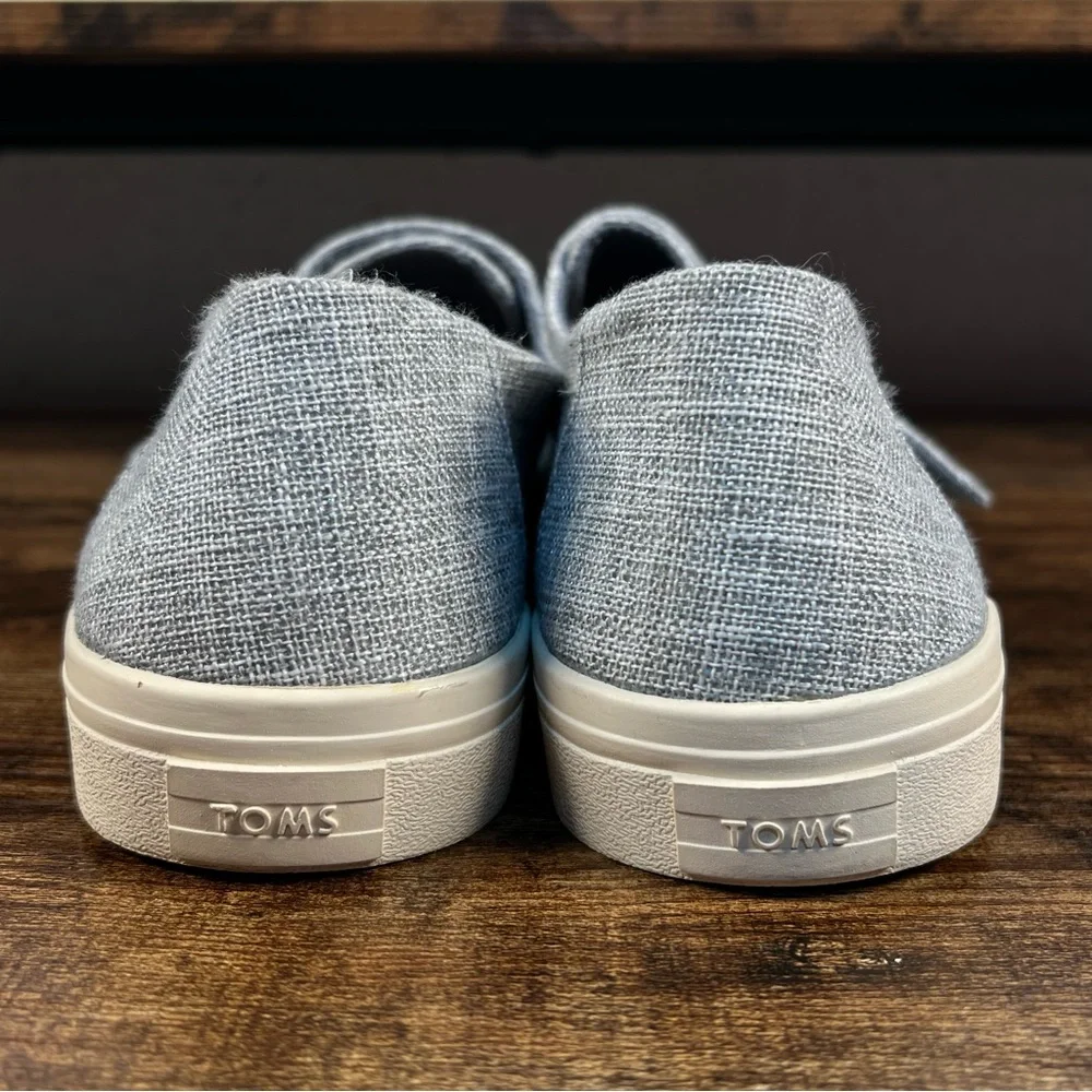 TOMS Altair Shoes Casual Slip On Gray Adjustable Strap Canvas Women's 10